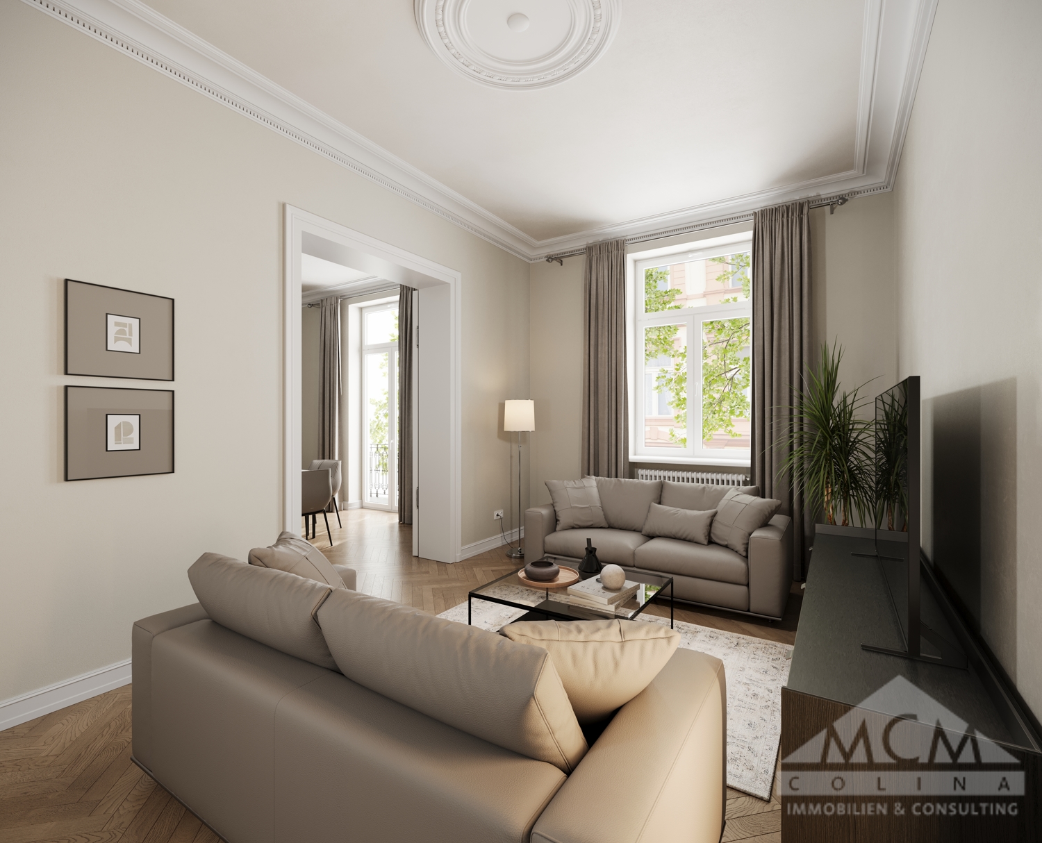 Wohnzimmer - Optional mit Flügeltür