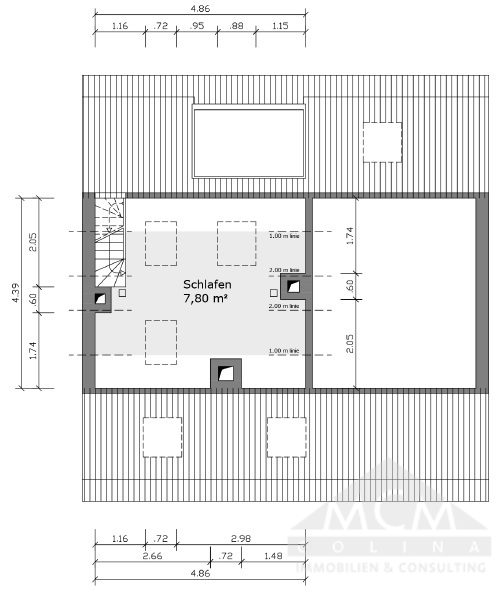 Grundriss Spitzboden