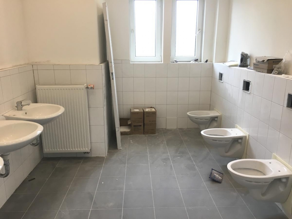 neue WC Anlage in Fertigstellung